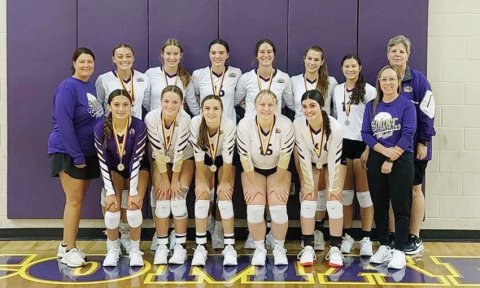 The Shiner Lady Comanches went 4-1 and placed second in the Shiner Tournament. Rylee Vancura and Chelsea Whiddon both won a spot on the All-Tournament team. Bottom row from left are Kylynn Ramirez, Callie Sevcik, Meghan Blaschke, Charlotte Grosenbacher, Erin Hajek and assistant Anastacia Rehak. Top row from left are head coach Desiree Nitsch, Chelsea Whiddon, Aimee Mitchon, Morgan Lenehan, Chesney Machacek, Brooke Palmer and assistant coach Kristi Peterson.Not pictured is JaMya Wright. Submitted photo. 