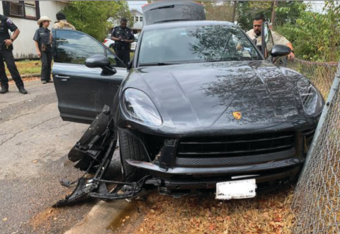 A car pursuit that started in Schulenburg last Wednesday morning ended when it collided with a fire hydrant on Hallettsville's south side at the intersection of Main and Jerry streets, later that afternoon. 
