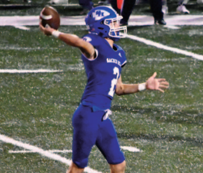 QB Hudson Kutac threw two touchdown passes. Melissa Kutac/ Tribune-Herald