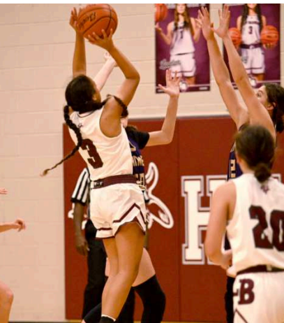 Kasey Harper (3) shoots vs. Shiner. Chuck Grafe/Tribune-Herald