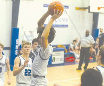 Sam Bludau rebounds in a recent home game.