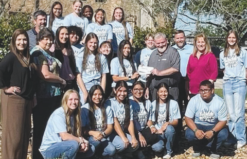 The YHS Student Council has received many donations and grants from the community. The most recent donation the council has received was from Yoakum National Bank in the amount of $2,100. Contributed photo.