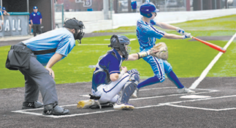 Emerson Harvey was four-for-nine in the last two games. Chuck Grafe/Tribune-Herald