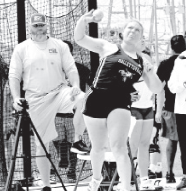 Danna Jansky broke the school record in the shot put at regional. Chuck Grafe/Tribune-Herald