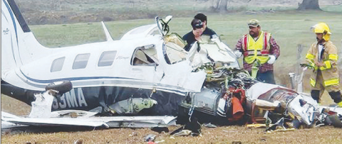 Four people perished in a plane crash 16 months ago near the Yokaum Airport. The sole survivor, Kennon Vaughn, escaped the wreckage and called for assistance. Contributed photo.