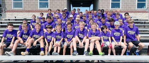 Shiner ISD held a football camp for about 60 athletes incoming grades 3-9 last week. The camp was staffed by the Shiner ISD football coaching statt. Photo courtesy of Daniel Boedeker.
