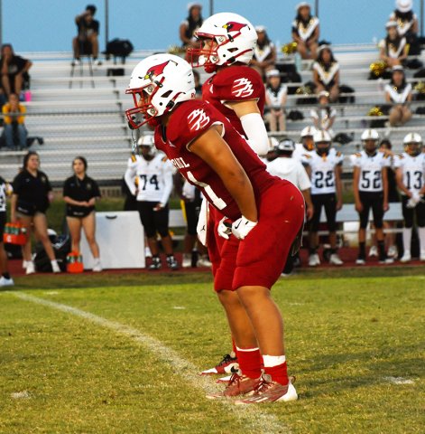 The Cardinals (shown here against Corpus Christi John Paul II on Sept. 13) won at Louise for their second straight win. Photo by Mark Lube.