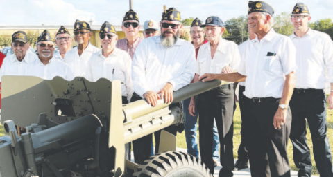 American Legion Post 395 members and city officials attended the dedication ceremony in front of the Yoakum Community Center (YCC) and the Yoakum Police Department (YPD) Sept. 19. City of Yoakum Mayor Carl O’Neill provided the welcome. Contributed photo.