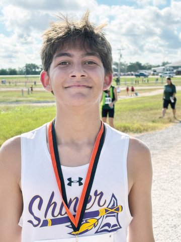 Shiner JV Boys Medalist Alvaro C.Photo courtesy of Michelle Winkenwerder.