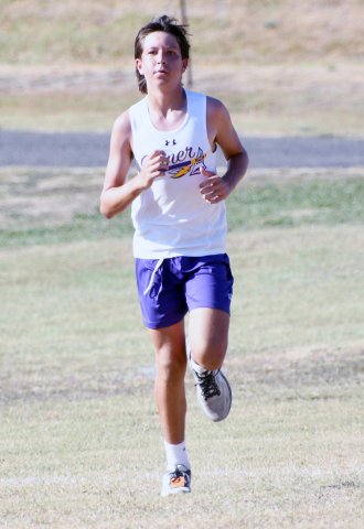 Felix Nieto and the rest of the Shiner boys cross-country team and Lady Comanche member Megan Burns will run at the Region IV-2A meet on Monday at Texas A&M-Corpus Christi. Burns will run at 8 a.m. and the Shiner boys will compete at 8:30. Photo by Mark Lube.