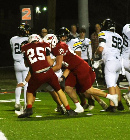 The St. Paul Cardinals went 5-7 (2-3) and were TAPPS IV regional finalists in head coach Barry Wolf’s first year. Photo by Mark Lube.
