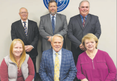 Pictured in the front row from left to right are Amanda Fling, President Glen Kusak, and Darlene Renken. Pictured in the back row from left to right are Gary Colman, Rodney Svec, and Terry Boening. Not pictured is Donnetta Sherrer. For more information about honoring School Board trustees during School Board Recognition Month, see page 6. YHT Staff photo.