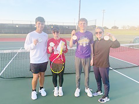 Mixed Doubles Champions, Marco Lara and Hilary Pesek and runners up Tyler Hemphill and Lillian Steen. Photo courtesy of Courtney Johnson.