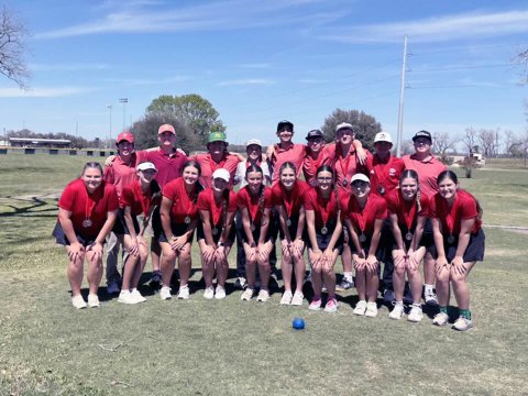 The St. Paul girls and boys golf teams at their tournament in Gonzales. Photo courtesy of Nicco Brown.