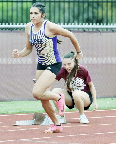 Jaeleigh Ramirez got seventh in the 400-meter dash and was part of the mile-relay team that placed third.  Photo courtesy of Louann Heinsohn.