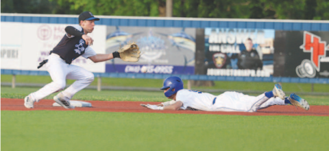Hudson Kutac had three stolen bases in the victory over the Eagles. Photo by Chuck Grafe