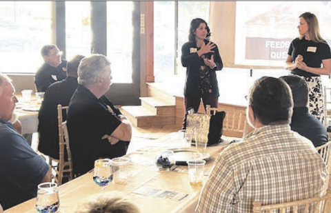 Yoakum Hospital CEO Tiffany Hintze spoke in Shiner to prominent members of the community about the State of the Hospital.