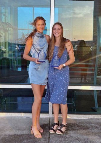 Morgan Lenehan (basketball), left, and Callie Chrismon (tennis). Photo courtesy of Kristi Peterson.