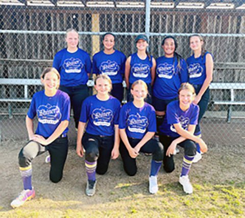  Front row from left are  Dawn Bishop, Reese Lyons, Payton Malinovsky and  Ally Trojak. Back row from left are Charlotte Hairell, Kylie Perkins, Addison Ulcak, Patricia Price and Paisley Todd. Photo courtesy of Michelle Price.