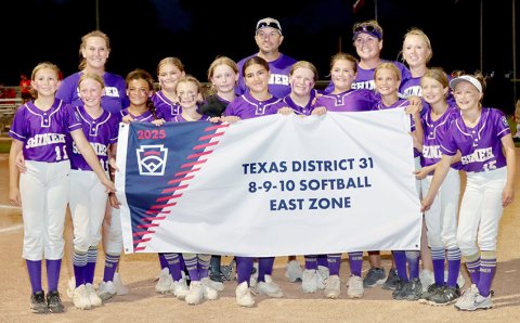 The Shiner Little League Minor Softball team won the District 31 East Zone championship. Photo courtesy of Shiner Little League.