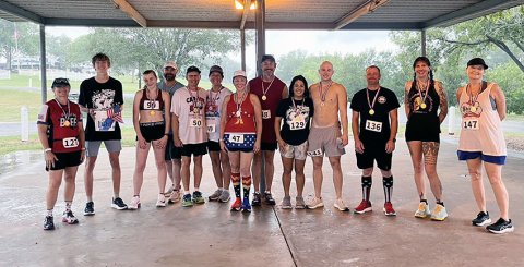 Winners from the 2025 Shiner Half Moon Holiday 5K run from July 5. Photo courtesy of Amy Bishop.