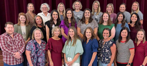Twenty-four faculty members were recognized at the Monday, Aug. 11 Hallettsville ISD Board of Trustees meeting. The teachers received the Teacher Incentive Allotment (TIA) designation. Front row from left are Tucker Smolik, Lois Kallus, Cheryl Leopold, Madeline Brown, Mary Jo Bludau, Haley Spring, Kari Etzler and Sarah Jansky. Middle row from left are Megan Bruton, Kristen Jasek, Jyllian Hicks, Erin Haas, Beth Bohuslav, Donna Stillions, Amber Sklar and Michele Kolacny. 