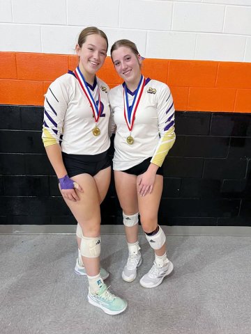 Harlee Sevcik (left) and Paisly Wallace were named to the Schulenburg All-Tournament Team. Photo courtesy of Shiner ISD.