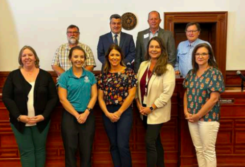At last week’s Commissioners’ Court meeting, the court designated Wednesday, Oct. 1 as Children’s Health Day in Lavaca County. Pictured are event organizers with Lavaca County Commissioners. 