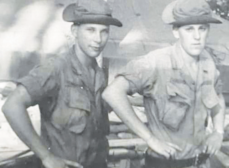 Pictured on the left is Larry Kupka serving in Vietnam.