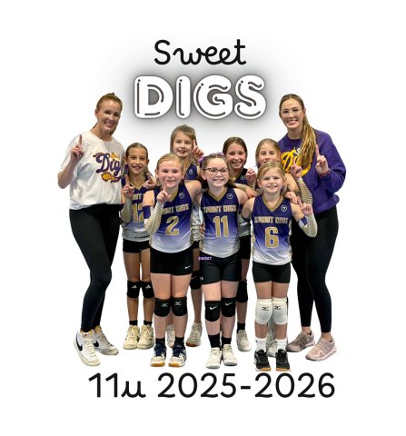  Front row from left are Tatum Burlin, Jessa Caka and Caroline Wiederhold. Back row from left are  coach Carissa Christensen, Tilde Netardus, Hadley Trojcak, Chaley Holik, River Schmidt and 11U coach Jill Burlin. Photo courtesy of Sarah Netardus.