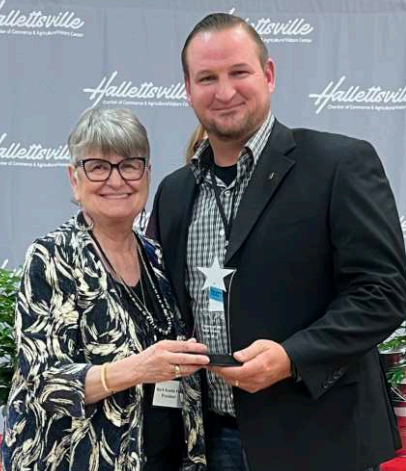 Clayton Wimberly receives the Citizen of the Year award. 