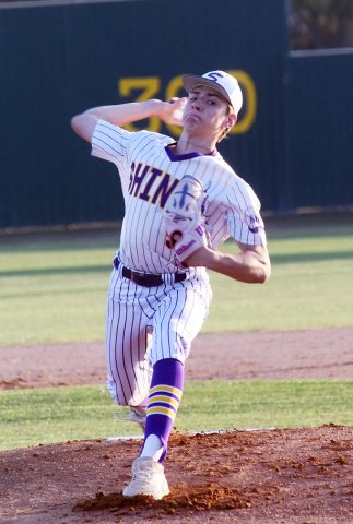 Lane Simper allowed a pair of hits with one walk and fanned nine in five innings on the mound against Fayetteville. Photo by Mark Lube.