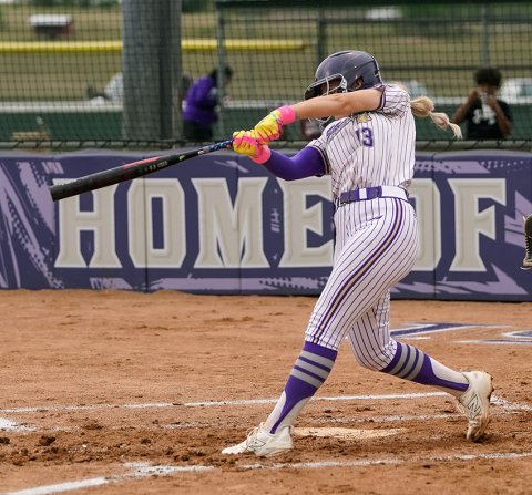 Both of Lauren Springfield’s hits were home runs and she had four RBI. Photo courtesy of Photos by Lori Raabe.