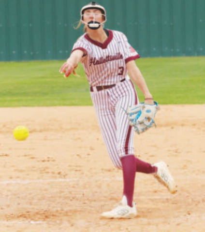 Photo by Chuck Grafe Elizabeth Felcman was the winning pitcher in the victory over Rice..