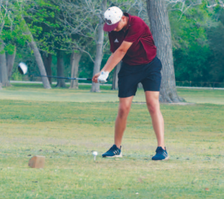 Photo by Chuck Grafe Ty Sklar drives on No. 2. 