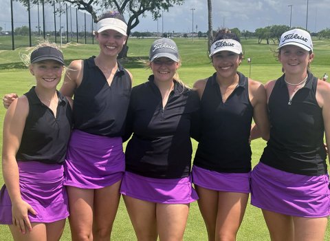 The Lady Comanches girls golf team placed fifth at the regional meet while the boys (not pictured) came in fourth place. Photo courtesy of Michelle Winkenwerder.