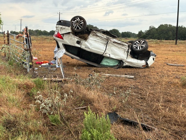 Lavaca County EMS responded to a two vehicle crash on State Highway 95 on FM 958 last Thursday afternoon leaving  one person to the hospital for minor injuries. Photos by Wayne Denson.