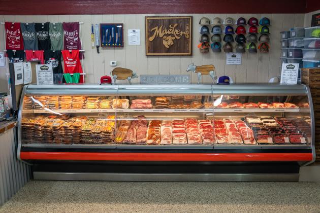 Which could be just beyond the door of Doug Nevlud's office, there at the Shiner plant, where they provide all sorts of custom meat cuts as well as their favorite sausages, to grocery stores all over Texas.
