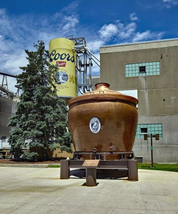 Original copper brewing kettle from Coors 1873 founding. Rocky Creek Brewery was founded in 1875; could its brewing vat have been similar? Photo courtesy Library of Congress    