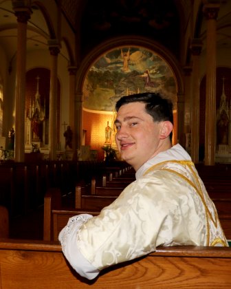 Ryan Kapavik, just days before he accepts his role as priest. He'll be joining Holy Family Catholic Church in Victoria, where he'll serve as parochial vicar of that congregation and chaplaim of the Victoria Police Department.  