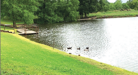 Pictured is the newly refurbished pond at the Moulton City Park. Improvements were made to this park. Photo by Adam Nieto.