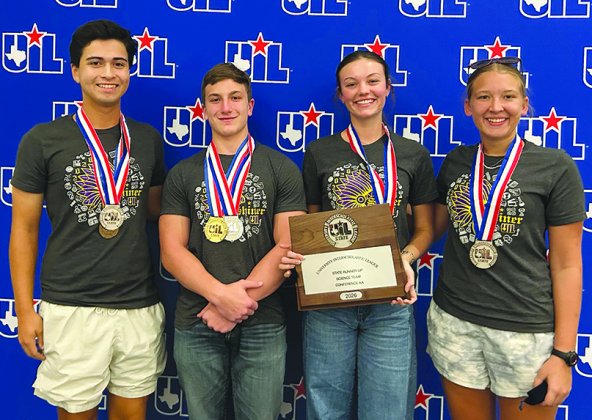 Members include, left to right, junior, Marco Lara, sophomore, Bryce Pohler, junior, Evy Johnson, and freshman, Brynlee Langhoff.