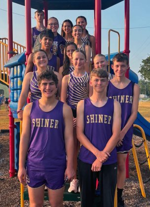 The Shiner Lady Comanches and Comanches cross-country team at the Yoakum Bulldog Invitational. Photo courtesy of Michelle Winkenwerder.