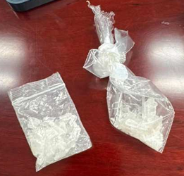 Andrew Welch and Kyle Redding were arrested after a  traffic stop led officers to find approximately 8 grams of  methamphetamine concealed in their vehicle. 
