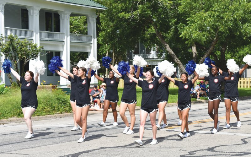 YHS Cheerleaders hype up crowds as they travel down city streets during the 93rd Annual Tom Tom Festival last June. Contributed Photo