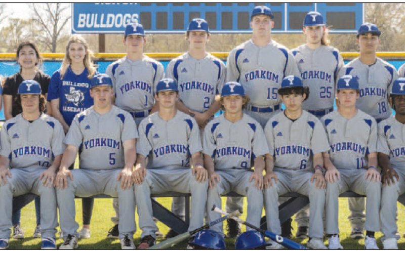 DISTRICT CHAMPIONS: YOAKUM BULLDOG BASEBALL TEAM