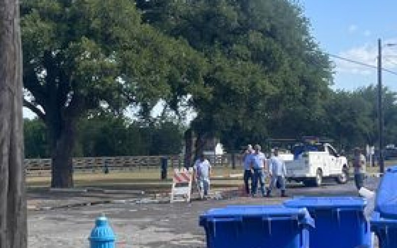 City crews address water main crack and street flooding Friday June 25. Contributed Photo.
