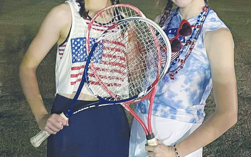 2nd Annual Half Moon Holidays Ladies Tennis Tournament. Junior division winners are Lexie Boner and Evy Johnson. Photo courtesy of Half Moon Holidays.