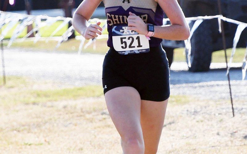 Callie Chrismon approaches the finish line. She got No. 26. Photo by Mark Lube.