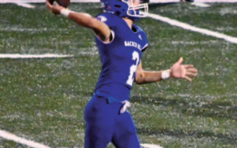 QB Hudson Kutac threw two touchdown passes. Melissa Kutac/ Tribune-Herald
